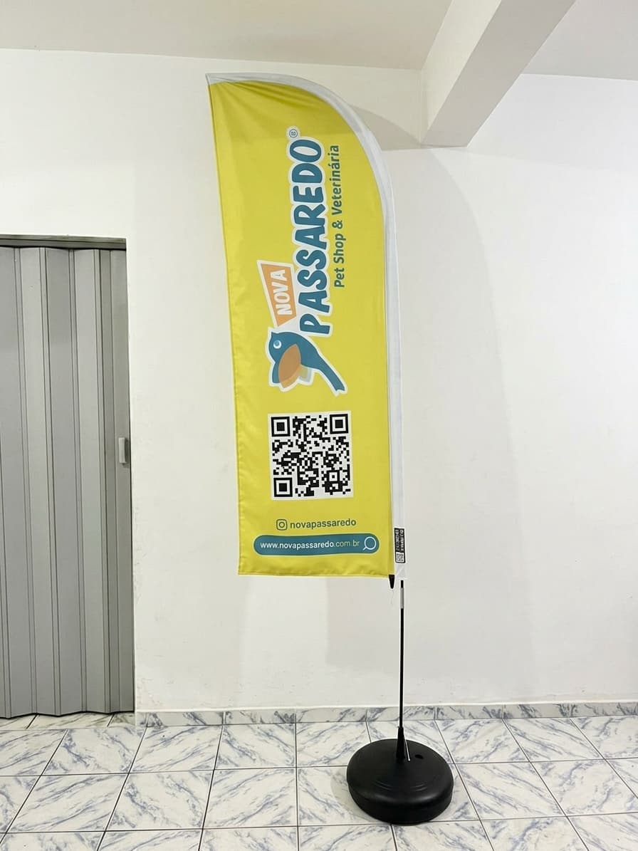 Wind Banner Faca personalizado com QR Code - Libracom